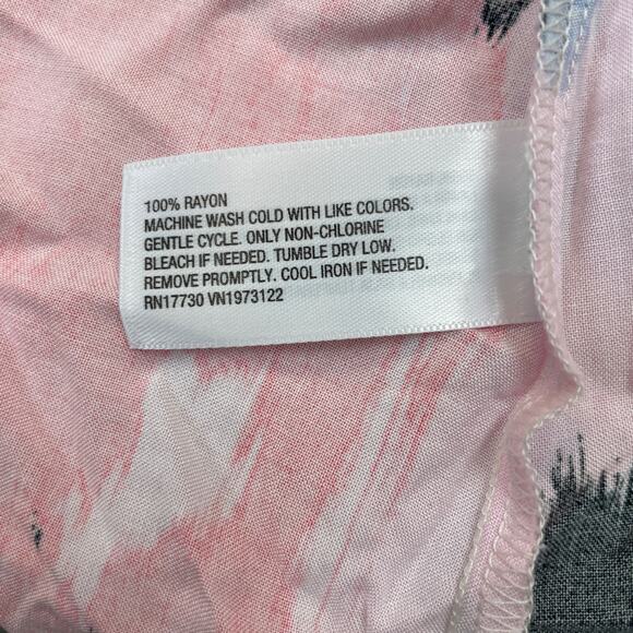 Ava & Viv Women's Short Sleeve V Neck Mini A-Line Dress Multi Floral 3X Plus - Picture 6 of 6